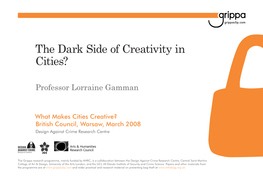 What Makes Cities Creative Warsaw
