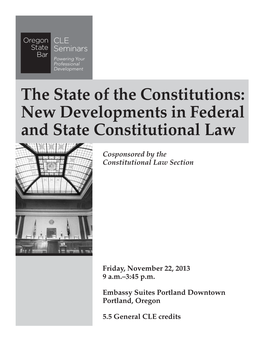 New Developments in Federal and State Constitutional Law