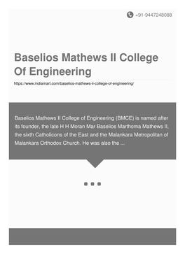 Baselios Mathews II College of Engineering