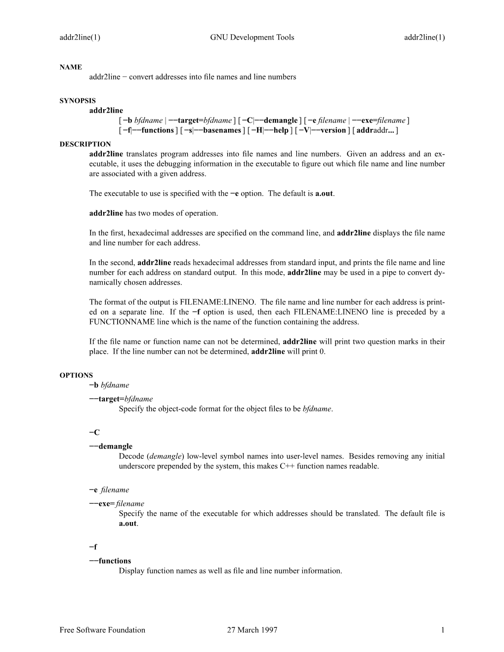 Man Pages for Avr-Gcc