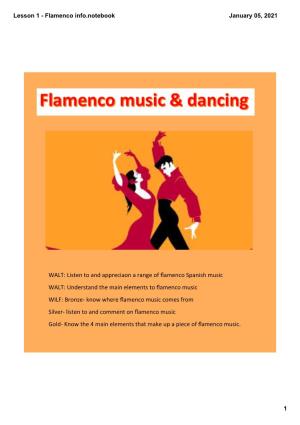 Lesson 1 ­ Flamenco Info.Notebook January 05, 2021