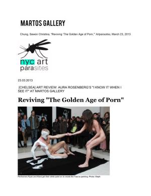 The Golden Age of Porn,’” Artparasites, March 23, 2013