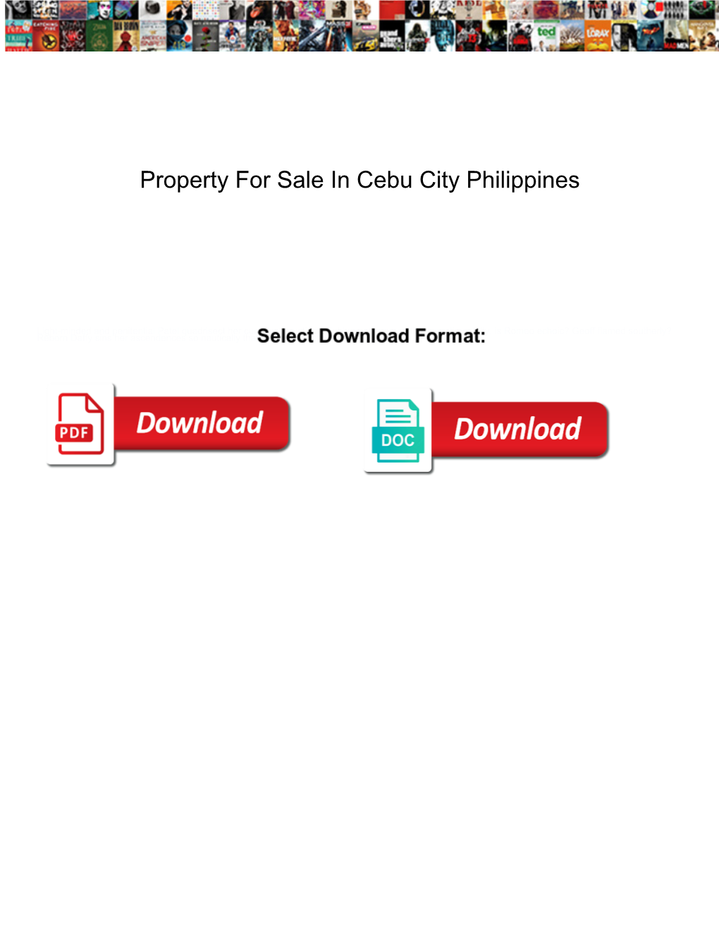 Property for Sale in Cebu City Philippines