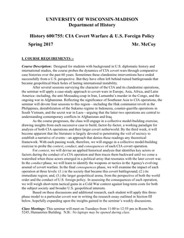 CIA Covert Warfare & U.S. Foreign Policy