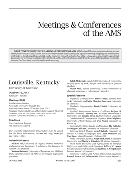 Meetings & Conferences of The