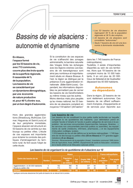 Bassins De Vie Alsaciens : Autonomie Et Dynamisme