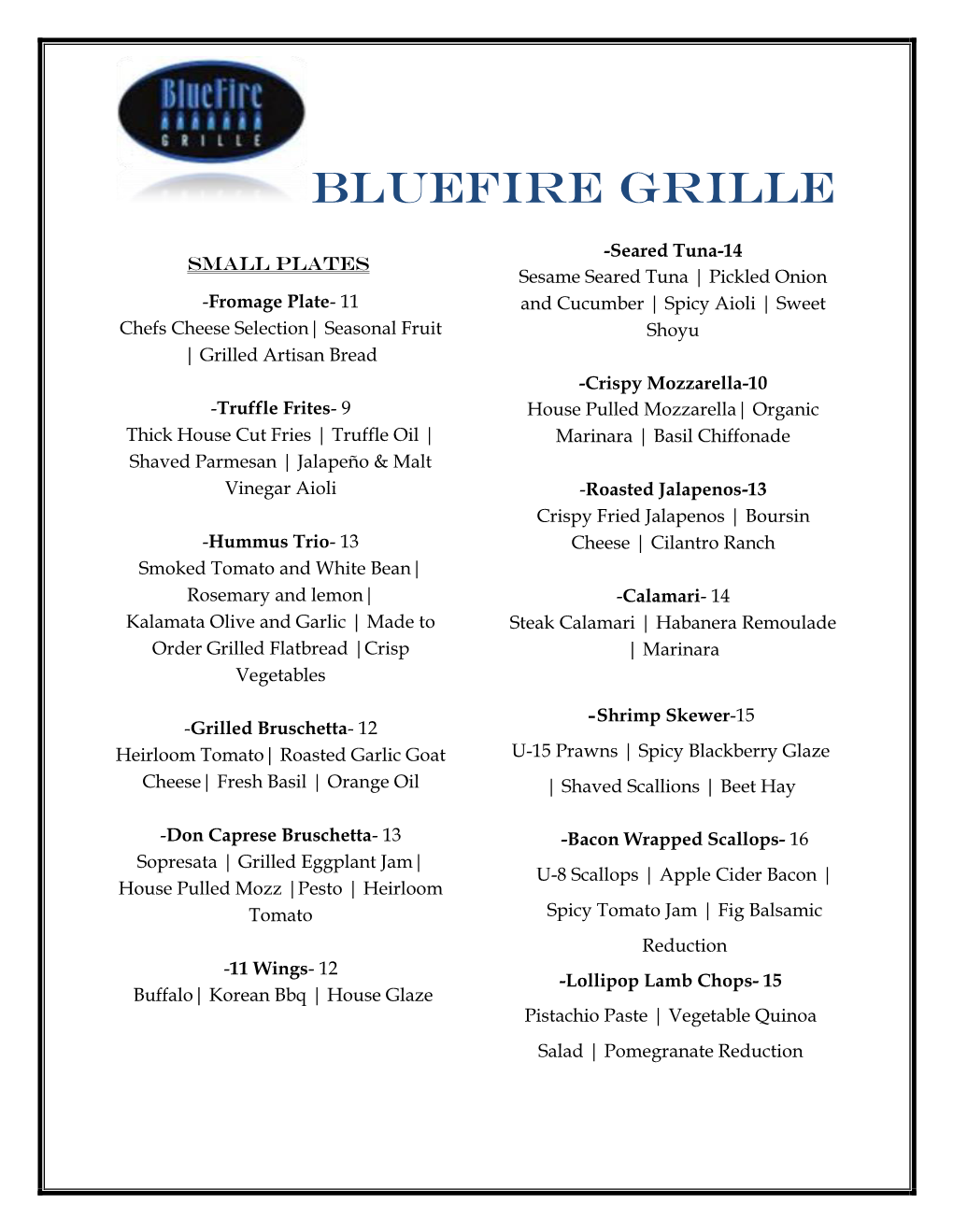 Bluefire Grille