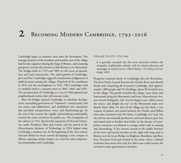 Becoming Modern Cambridge, 1793–2016