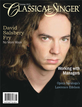 October 2015 Issue of Classical Singer