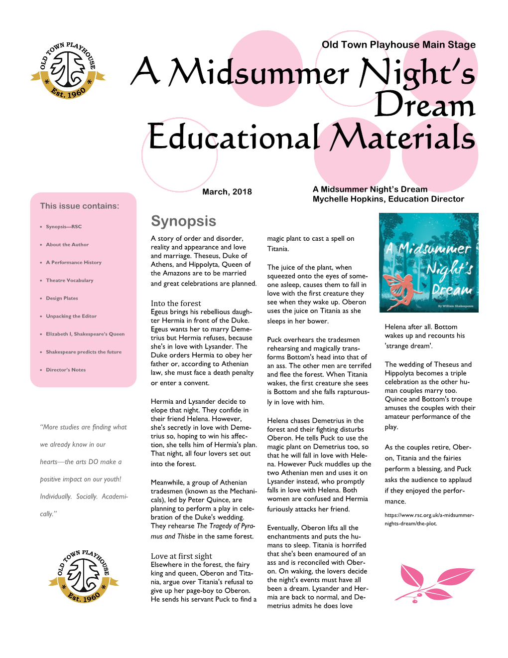 A Midsummer Night's Dream Educational Materials