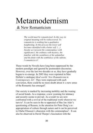 Metamodernism and New Romanticism