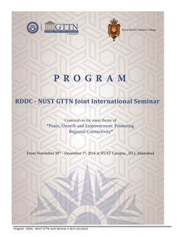 Program - RDDC - NUST GTTN Joint Seminar V 30.0 14112016