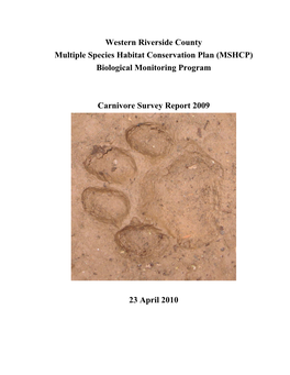 Carnivore Survey Report 2009