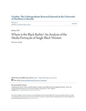 An Analysis of the Media Portrayals of Single Black Women Breonna Tindall
