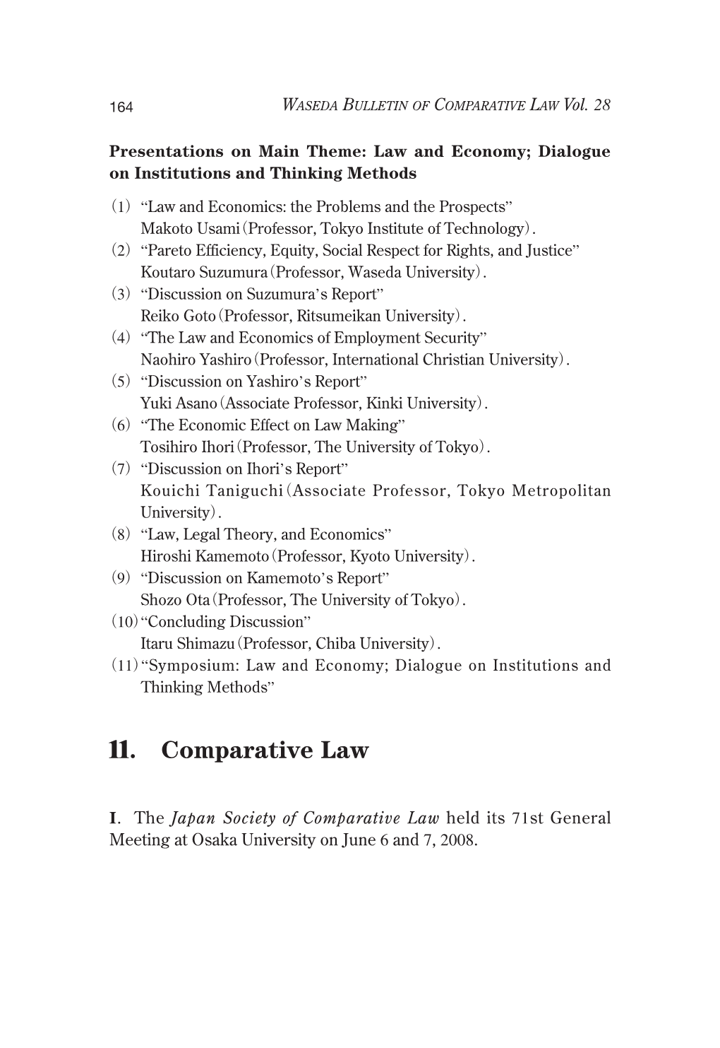 11. Comparative Law