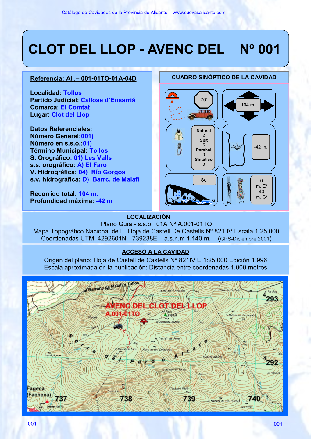 Clot Del Llop - Avenc Del Nº 001