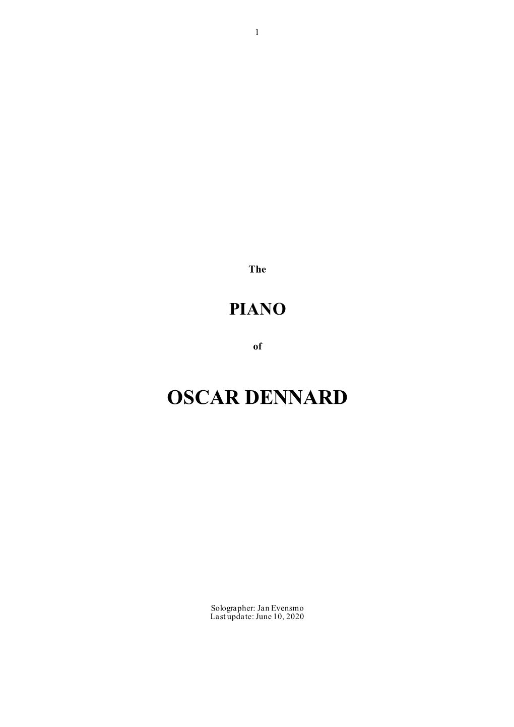 Download the PIANO of Oscar Dennard