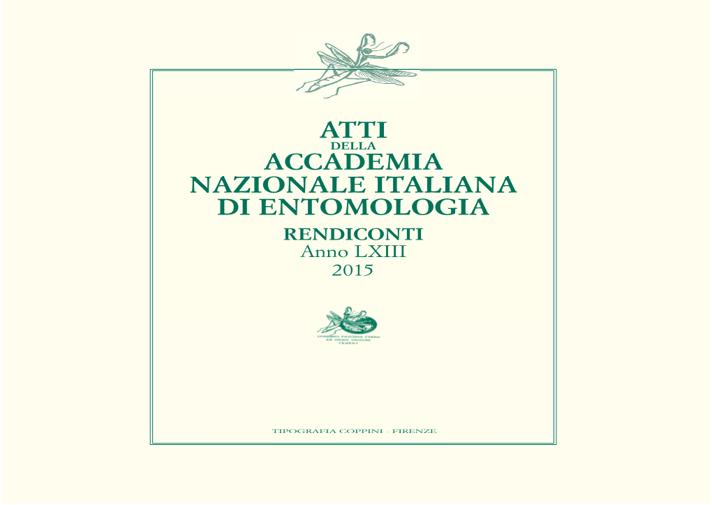 Della Accademia Nazionale Italiana Di Entomologia