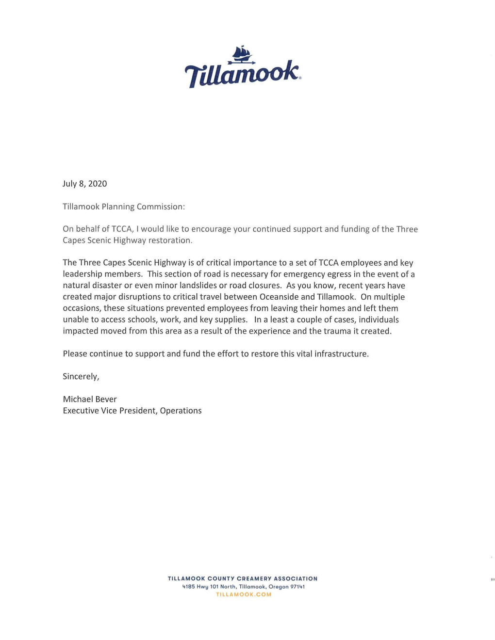 July 8, 2020 Tillamook Planning Commission