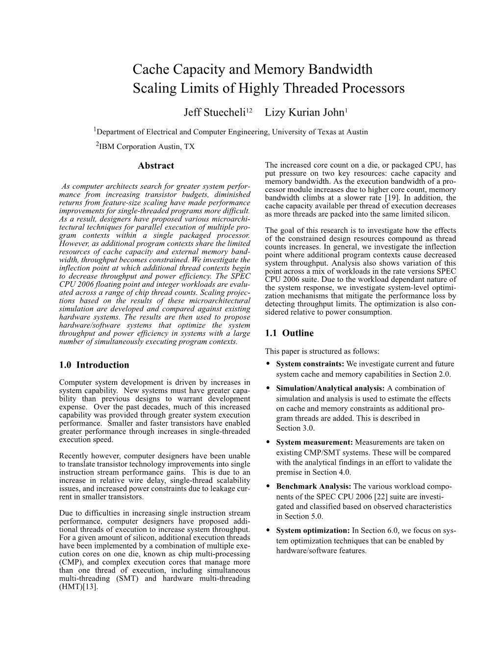 Cache Capacity and Memory Bandwidth Scaling Limits of Highly Threaded Processors