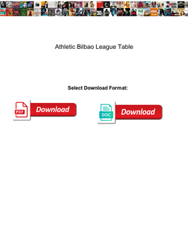 Athletic Bilbao League Table