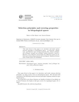 Selection Principles and Covering Properties in Bitopological Spaces