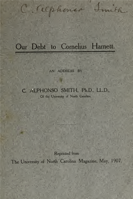 Our Debt to Cornelius Harnett : an Address