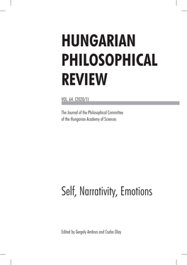 Hungarian Philosophical Review