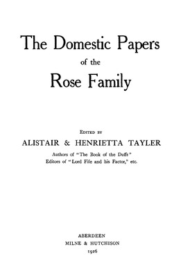 The Domestic Papers Rose Family