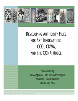 Cco, Cdwa, and the Cona Model