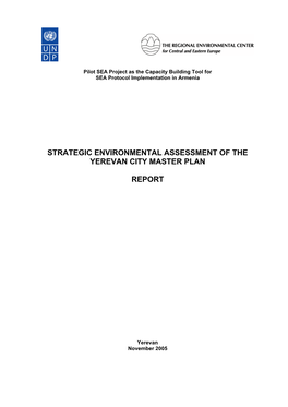 Strategic Environmental Assessment of the Yerevan City Master Plan
