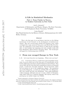 Arxiv:Submit/1805294 [Physics.Hist-Ph] 15 Feb 2017 a Lnkisiuefrtehsoyo Cec,Boltzmanns Science, of Germany