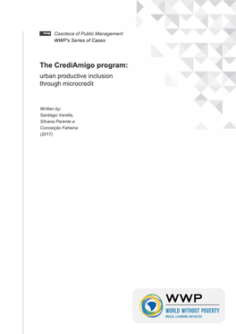 The Crediamigo Program: Urban Productive Inclusion Through Microcredit