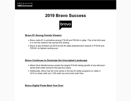 2019 Bravo Success
