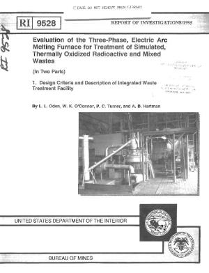 Evaluation of the Three-Phase, Electric Arc Melting Furnace for Treatment of Simulated, Thermally Oxidized Radioactive and Mixed Wastes (In Two Parts)