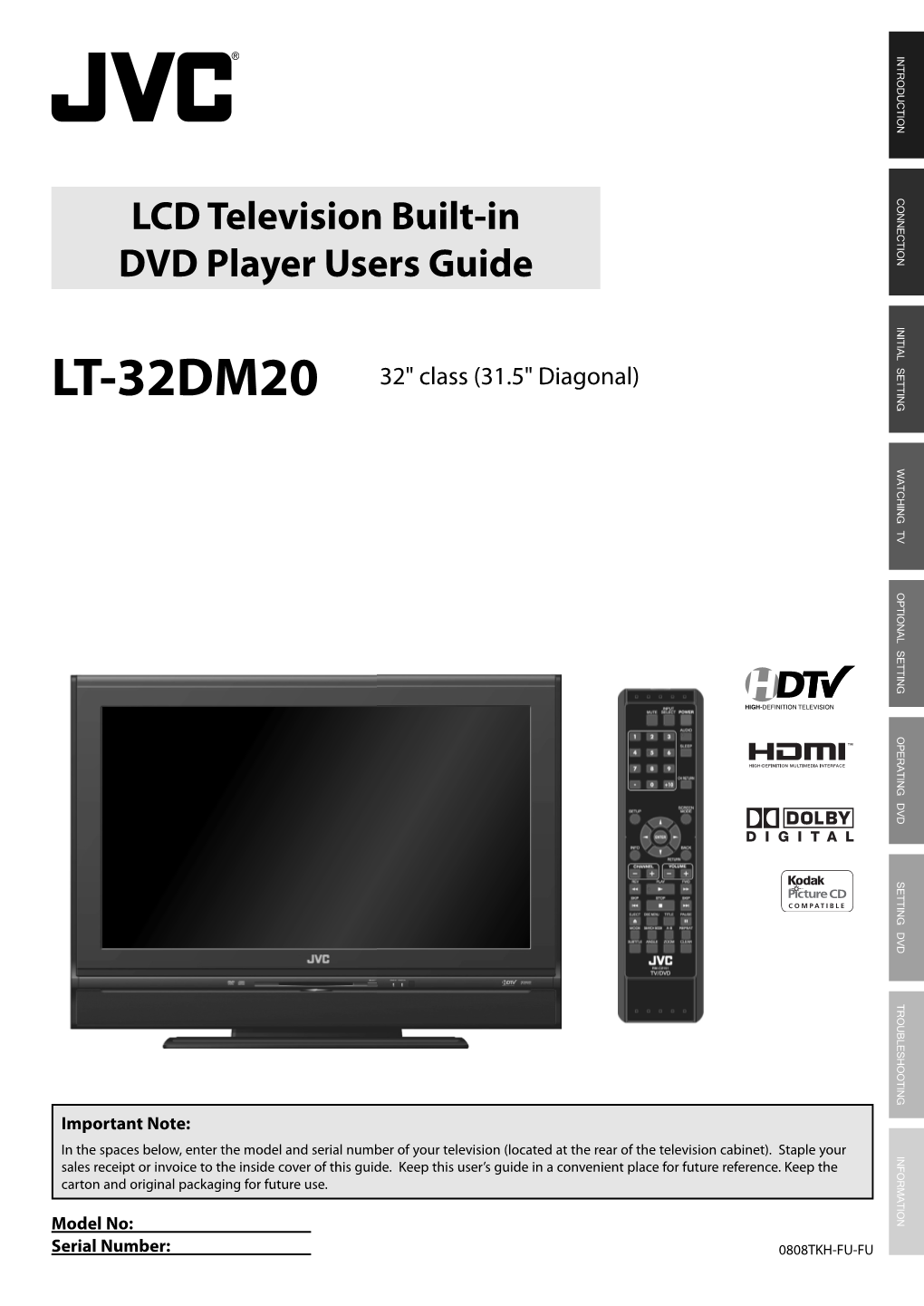 LCD Television Built-In DVD Player Users Guide