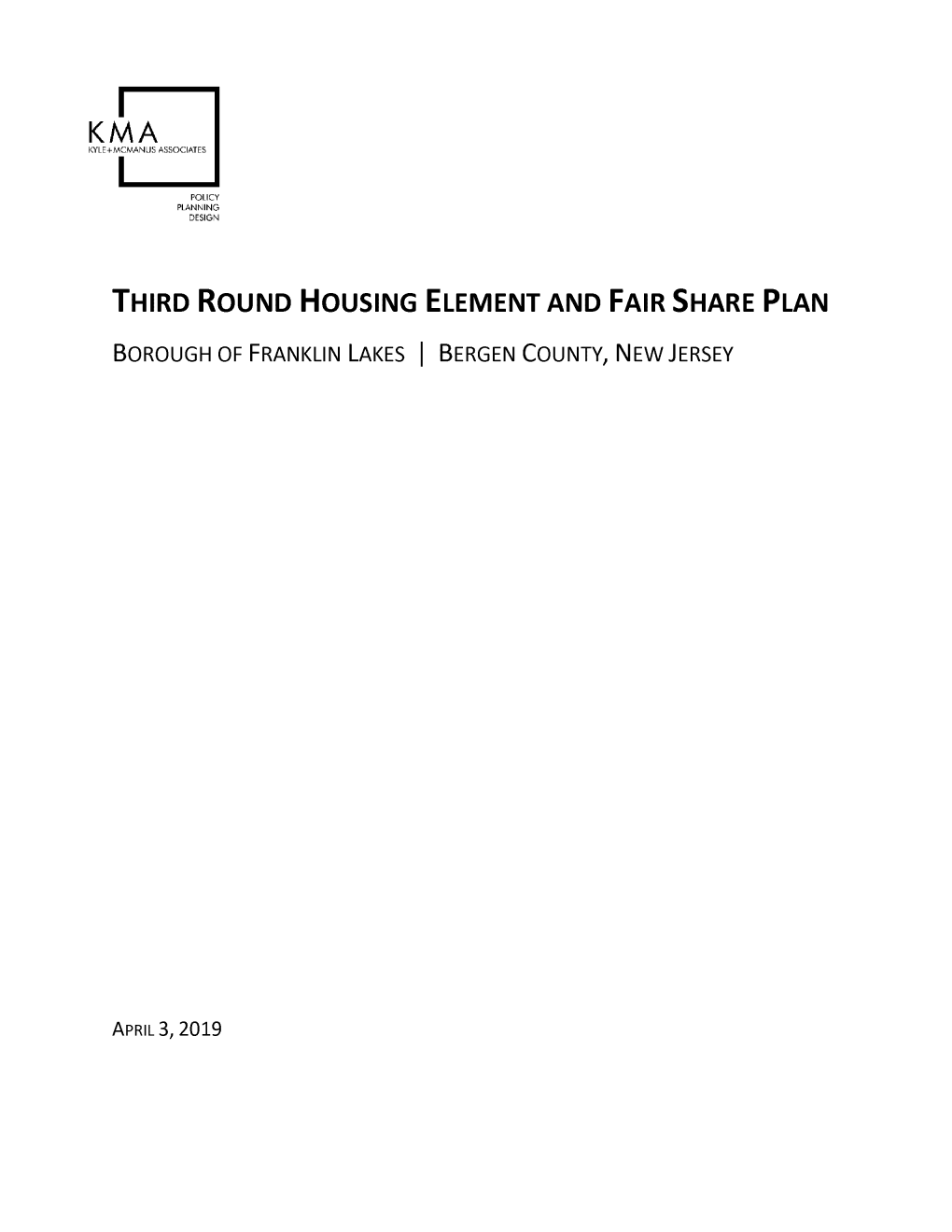 Third Round Housing Element and Fair Share Plan