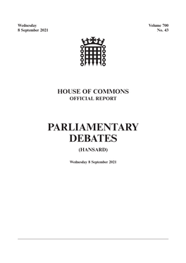 Parliamentary Debates (Hansard)