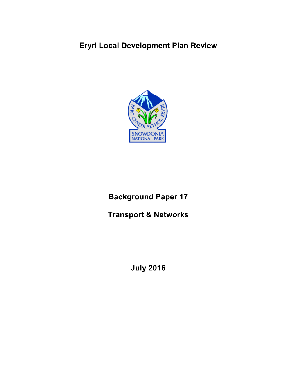 17. Transport Background Paper 2016