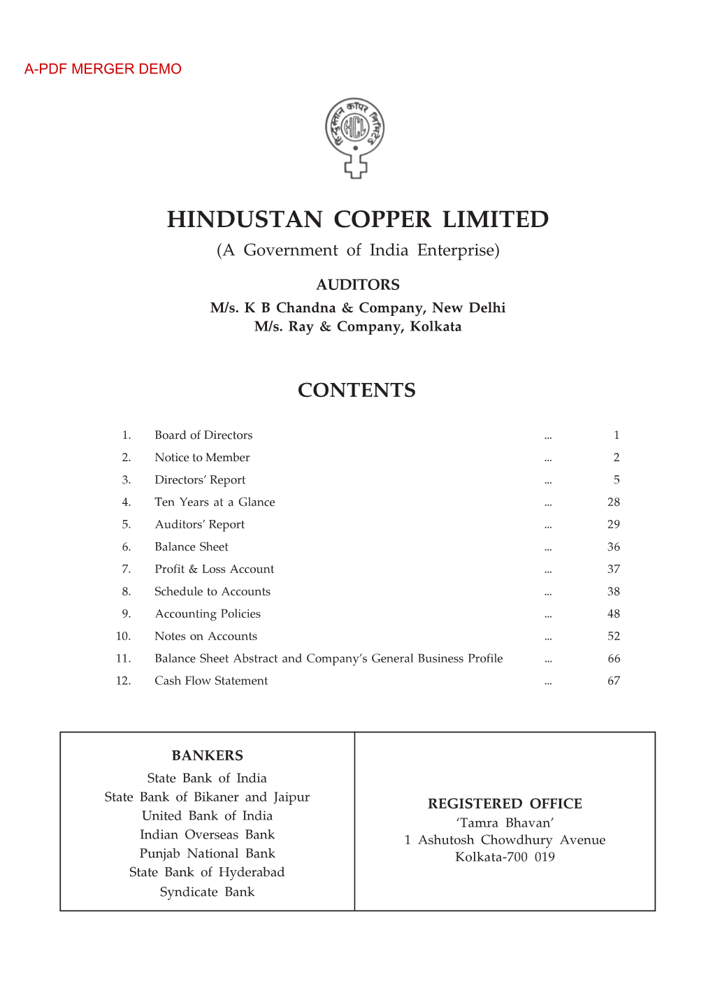 HINDUSTAN COPPER LIMITED (A Government of India Enterprise)