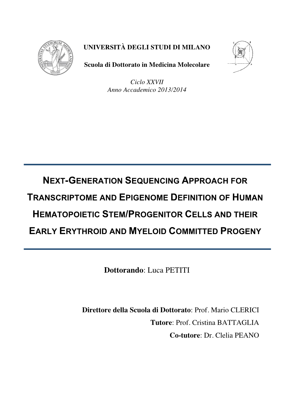 Next-Generation Sequencing Approach For