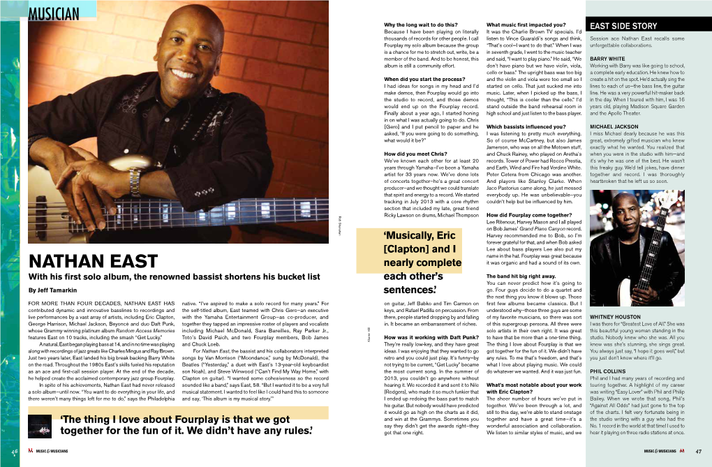 Nathan East Recalls Some Fourplay My Solo Album Because the Group “That’S Cool—I Want to Do That.” When I Was Unforgettable Collaborations