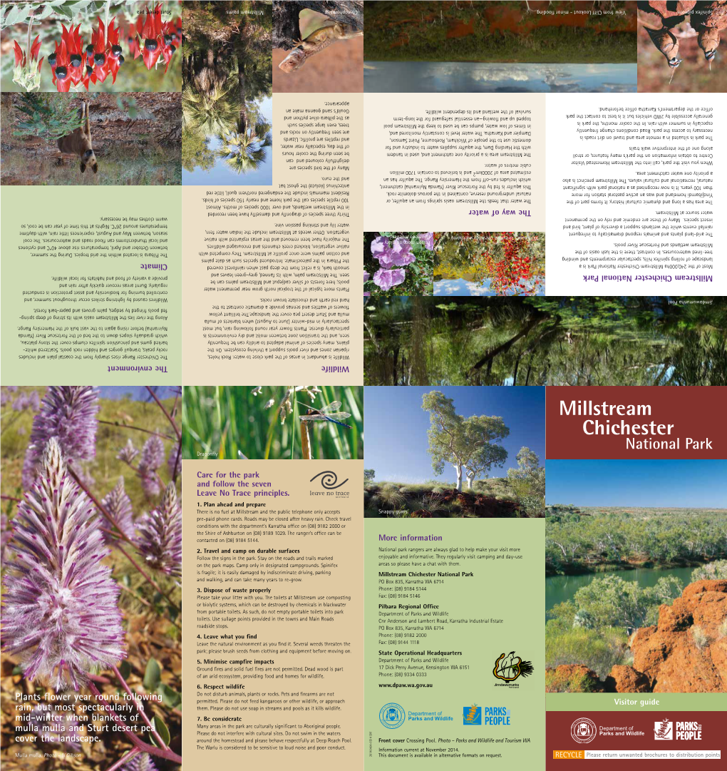 Millstream Chichester National Park Brochure