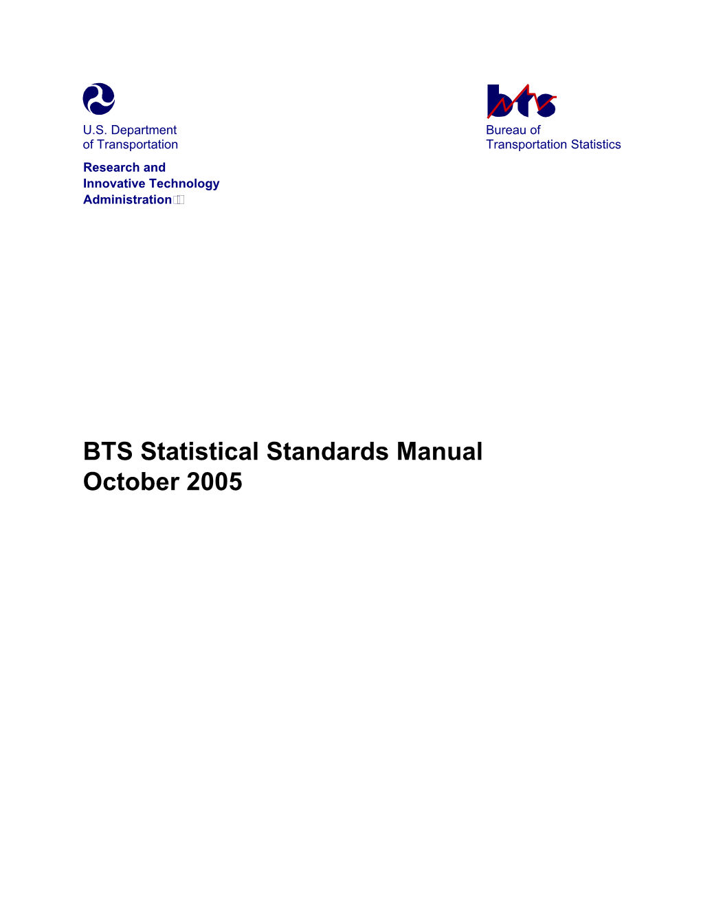 BTS Statistical Standards Manual October 2005