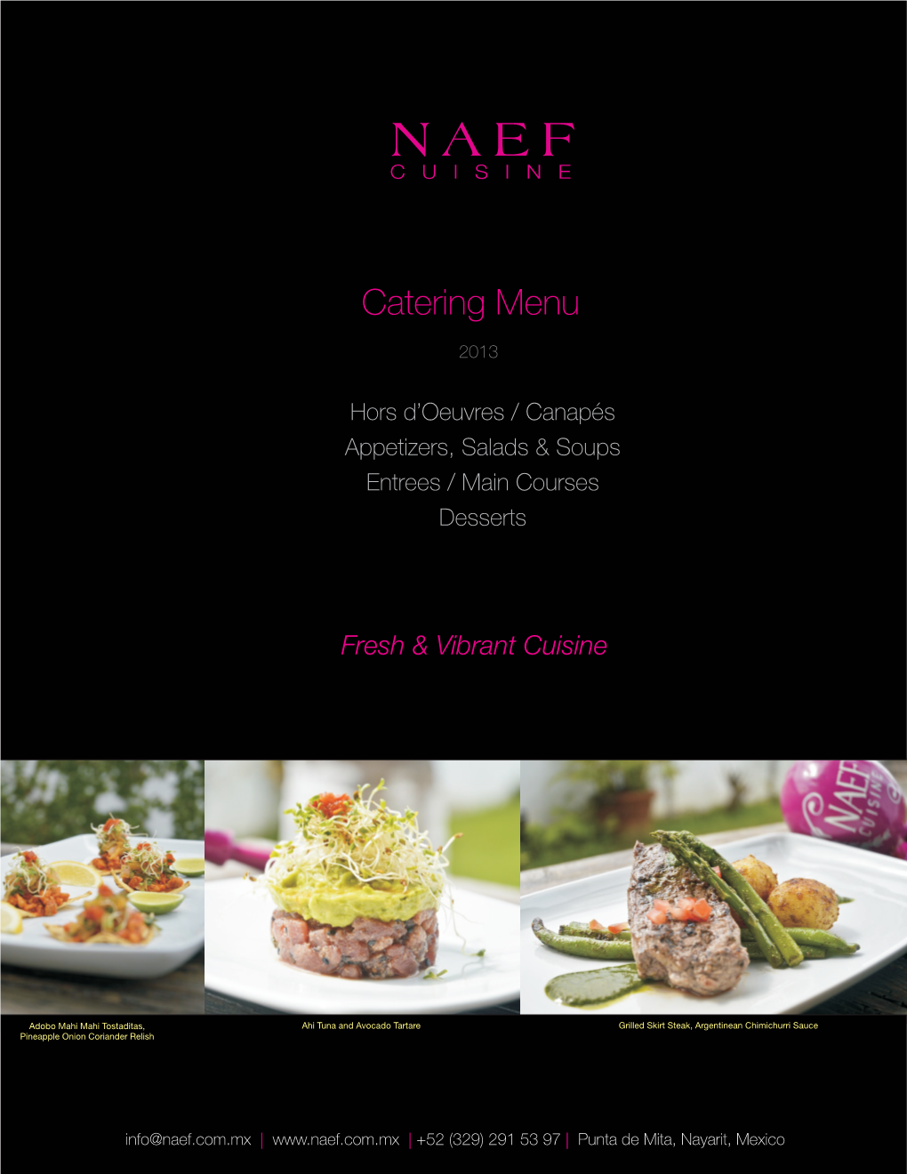 Catering Menu 2013 NAEF