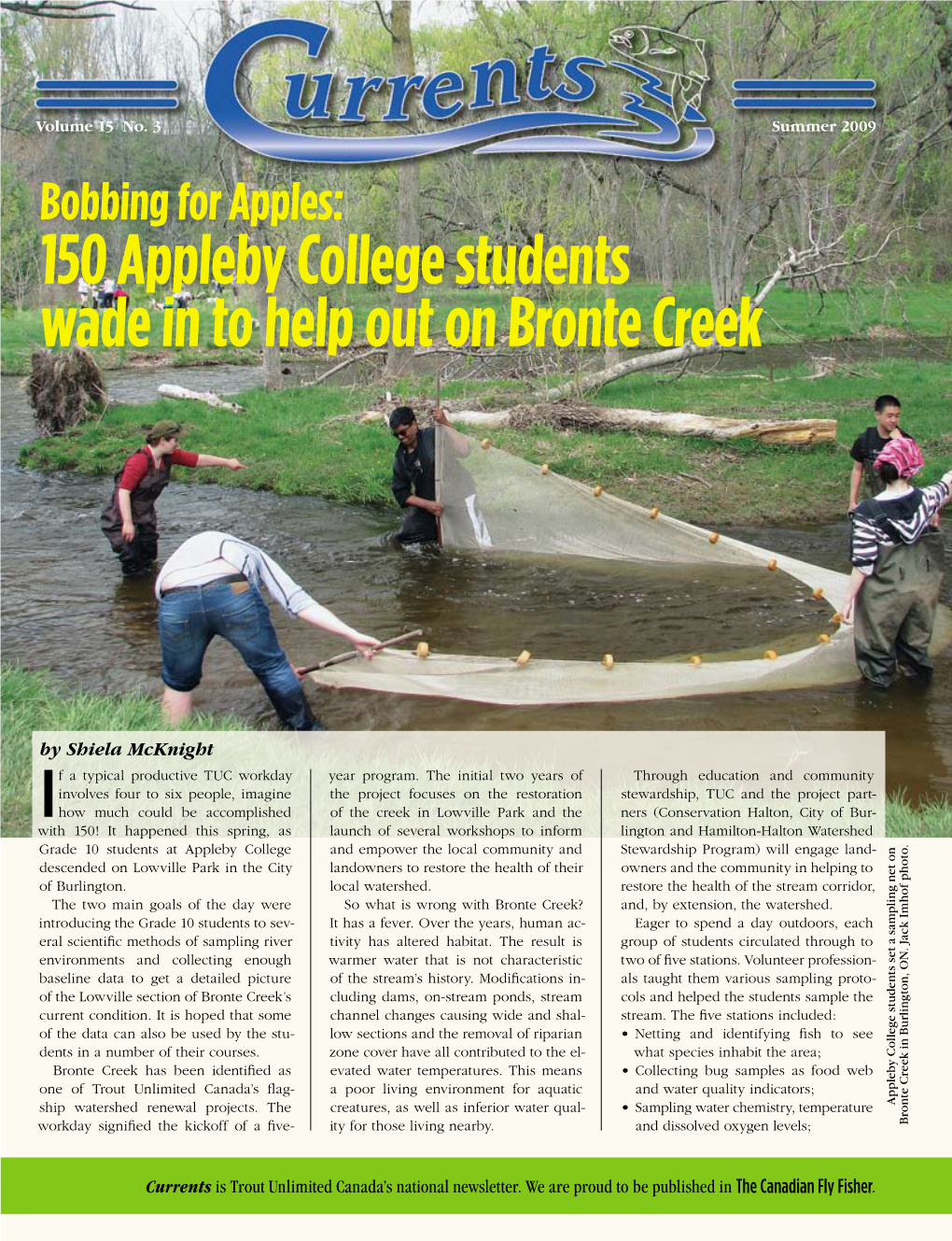 150 Appleby College Students Wade in to Help out on Bronte Creek