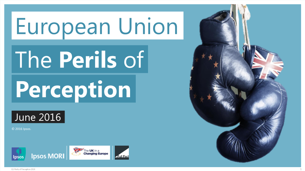 Ipsos MORI: Perceptions About the EU