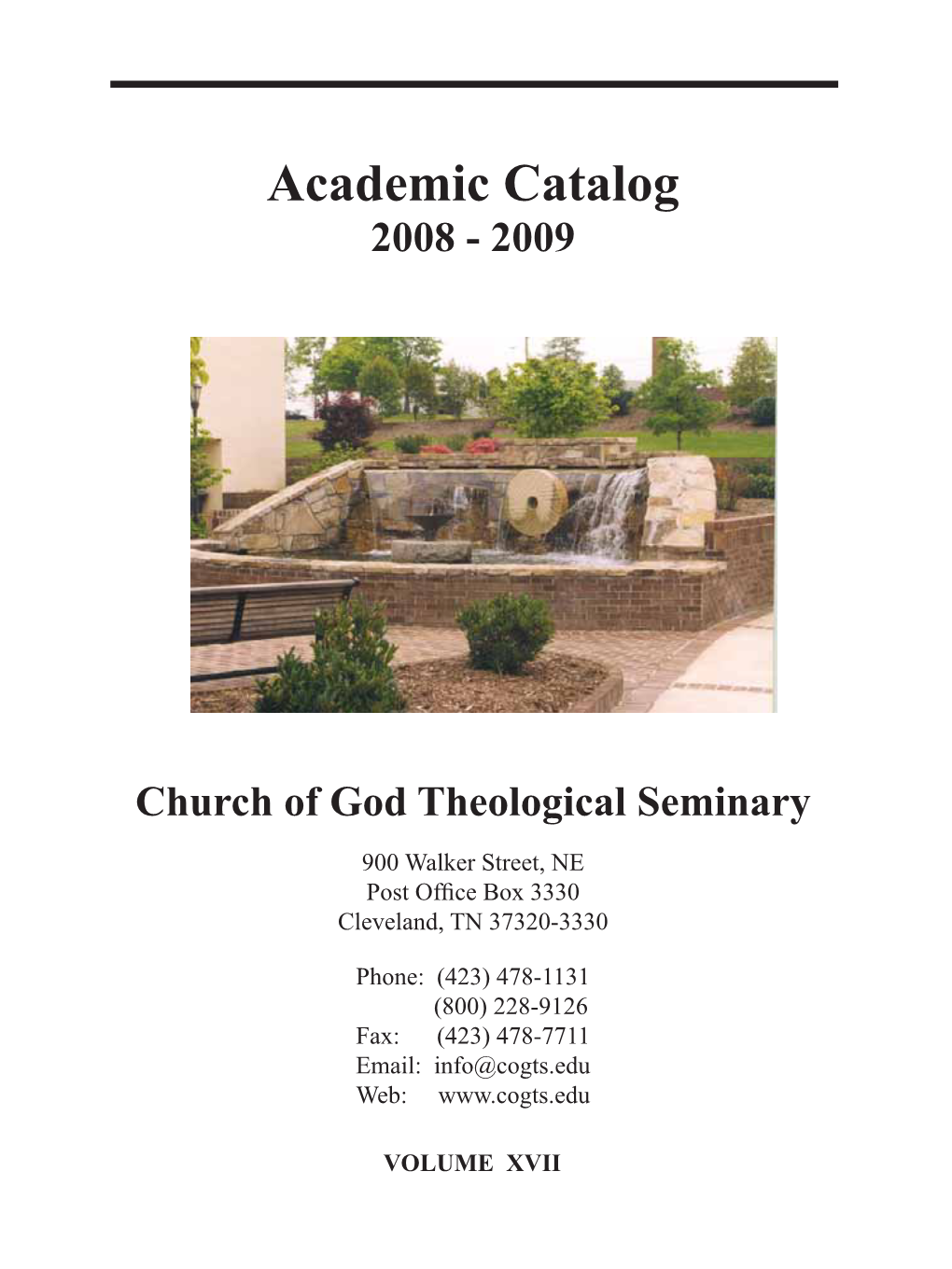 Academic Catalog 2008 - 2009