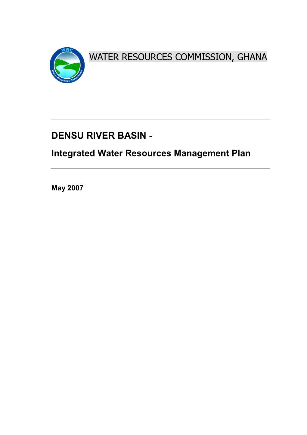 Densu Basin IWRM Planning