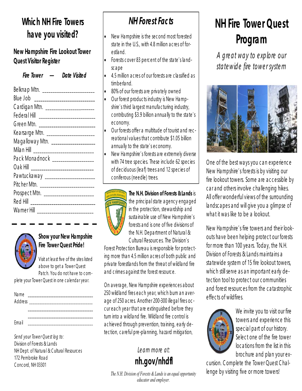 NH Fire Tower Quest Program